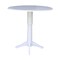 International Concepts Round 42, Round dual drop Leaf Pedestal Table, 42.3  inH, White, 42 W, 42 L, 42.3 in H, Wood, White K08-42DPT-27B-6B-2 - alternate 8